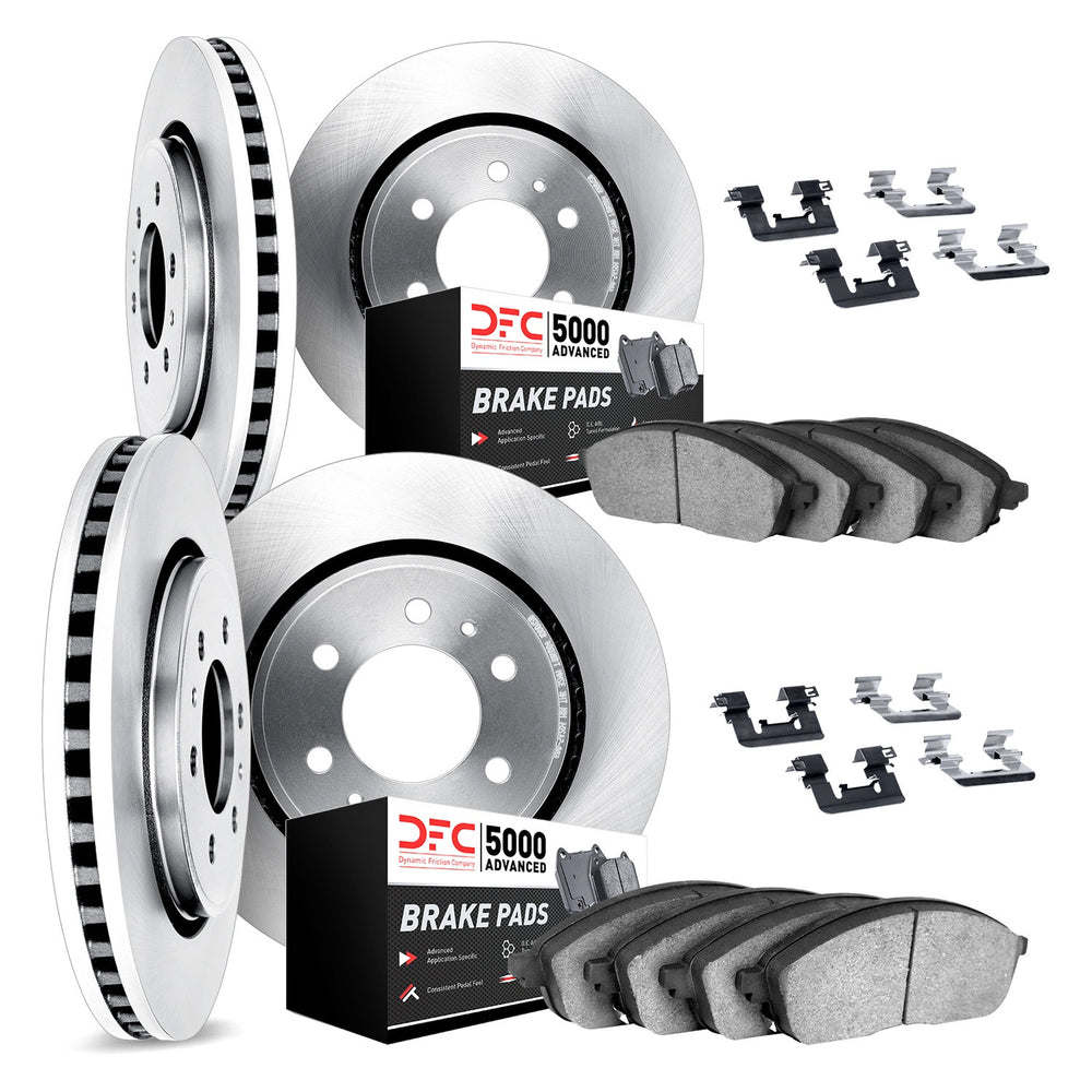 DFC 04-08 Ford F-150 Front & Rear Rotors with 5000 Advanced Brake Pads w/Hardware