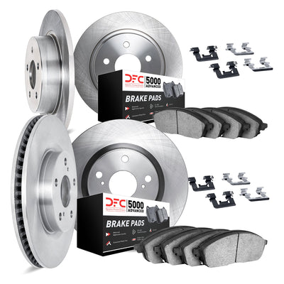 DFC 06-18 Toyota RAV4 Front & Rear Rotors with 5000 Advanced Brake Pads w/Hardware