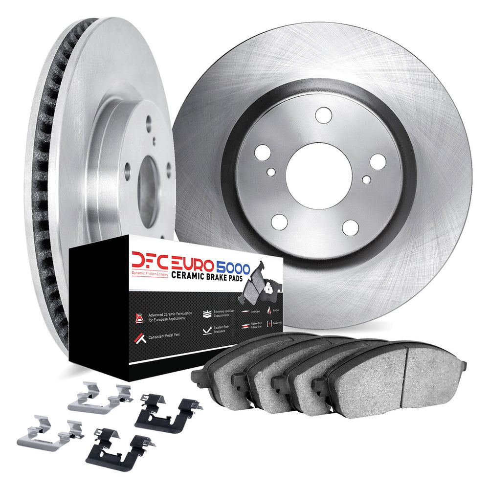 DFC 17-24 Maserati Ghibli Rear Rotors with Euro 5000 Ceramic Brake Pads w/Hardware