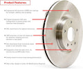 DFC 88-89 Honda CRX Front Rotors w/4000 HybriDynamic Brake Pads w/Hardware