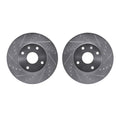 DFC 61-76 Triumph TR250 Front Drilled & Slotted Silver Rotors