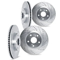 DFC 11-16 BMW 528i Front & Rear Drilled & Slotted Silver Rotors