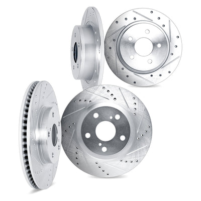 DFC 16-24 Mini Cooper Clubman Front & Rear Drilled & Slotted Silver Rotors