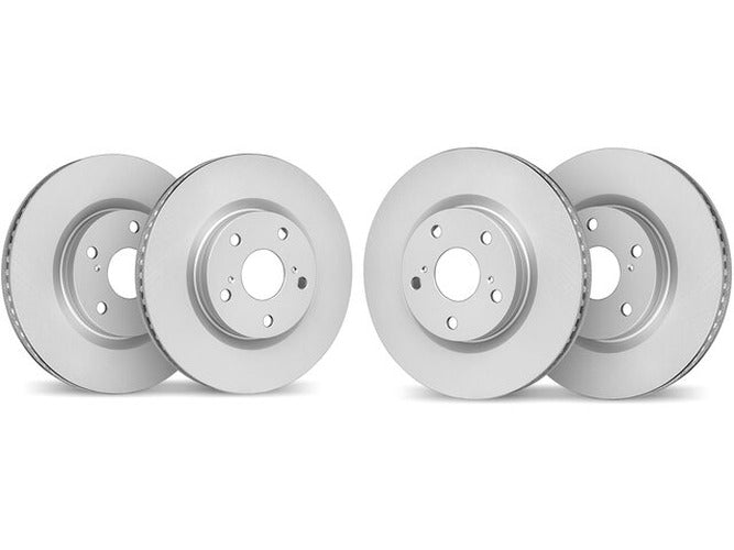 DFC 88-91 Honda Prelude Front & Rear Drilled & Slotted Silver Rotors