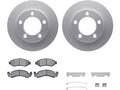 DFC 76-85 Ford Bronco Front & Rear Drill/Slot Silver Rotors Heavy Duty Pads w/Drums/Shoes/Hardware