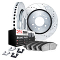 DFC 10-21 Ford F-150 Front Drilled & Slotted Silver Rotors with 5000 Advanced Brake Pads w/Hardware