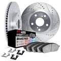 DFC 14-19 Cadillac CTS Rear Drill/Slot Silver Rotors 4000 HybriDynamic Brake Pads w/Hardware
