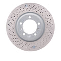DFC 07-13 Porsche 911 Left Front Drilled Hi-Carbon Alloy Geomet Coated Rotor