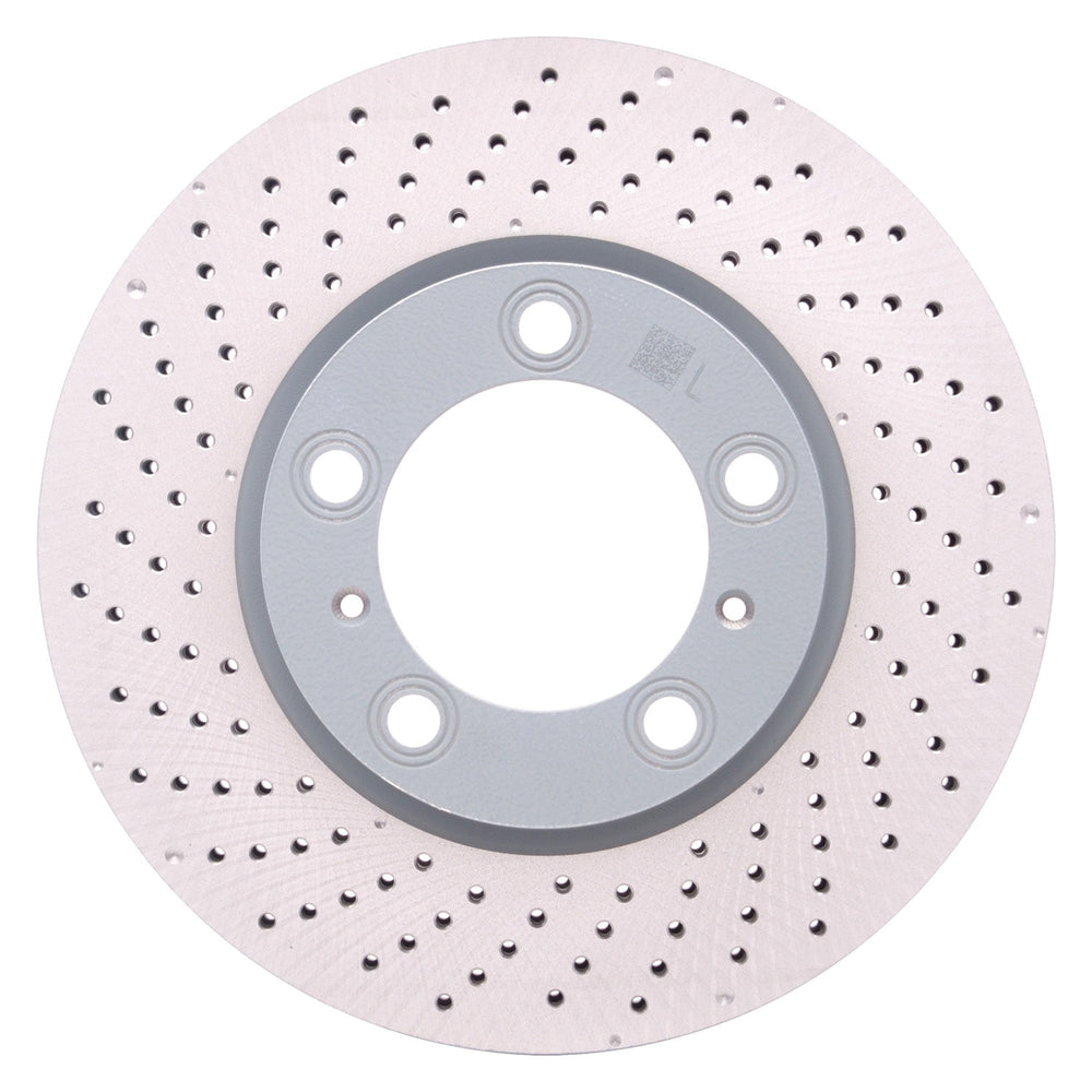 DFC 13-16 Porsche Boxster Left Front Drilled Hi-Carbon Alloy Geomet Coated Rotor