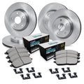 R1 76-93 Volvo 264 Front & Rear Brake Rotor Set w/Euro Ceramic Pads and Hardware
