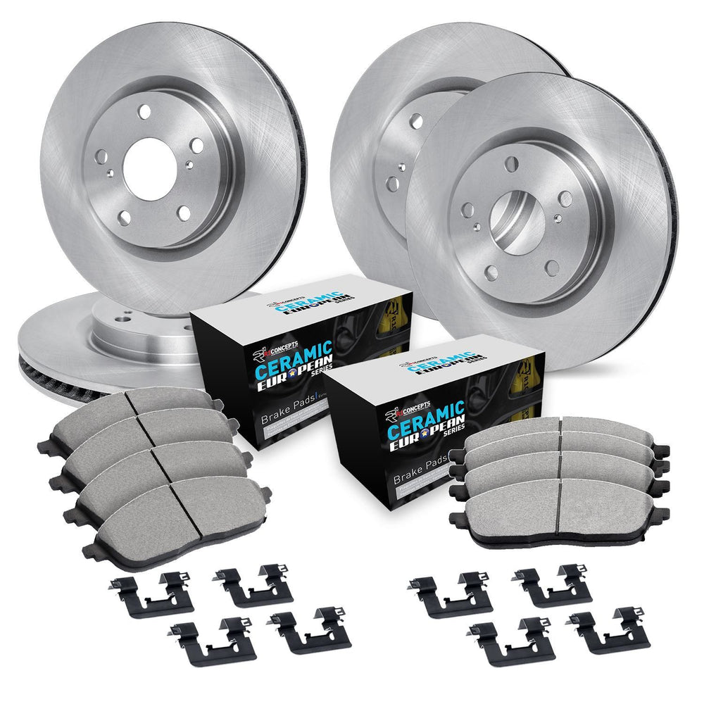 R1 17-23 BMW 540i xDrive Front & Rear Brake Rotor Set w/Euro Ceramic Pads and Hardware