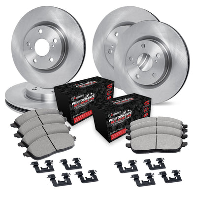 R1 06-24 Chrysler Aspen Front & Rear Brake Rotor Set w/Off-Road/Tow Brake Pads and Hardware