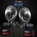 R1 12-25 Dodge Durango Front & Rear Brake Rotor Set w/Off-Road/Tow Brake Pads and Hardware