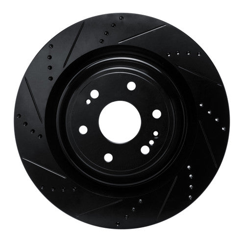 R1 19-21 Cadillac Escalade Front Left Slotted Black Brake Rotor