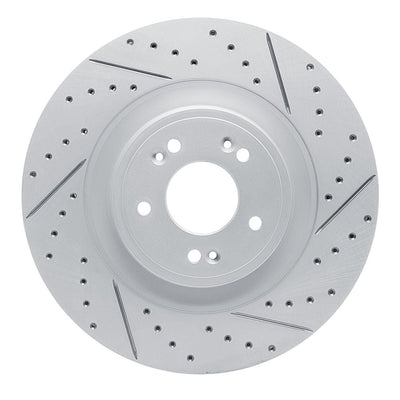 DFC 18-20 Genesis G80 Front Right Drilled & Slotted Geoperformance Rotor