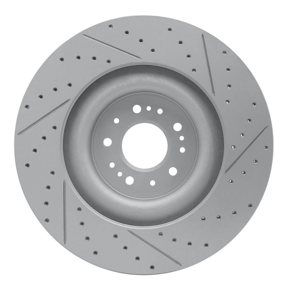 DFC 17-22 Genesis G90 Front Left Drilled & Slotted Geoperformance Rotor