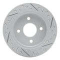 DFC 04-09 Kia Spectra5 Rear Left Drilled & Slotted Geoperformance Rotor