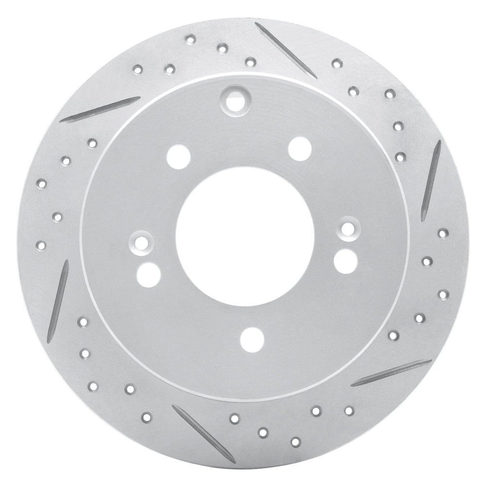 DFC 10-13 Kia Soul Rear Right Drilled & Slotted Geoperformance Rotor