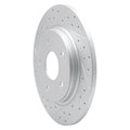 DFC 08-16 Chrysler Town & Country Rear Left Drilled & Slotted Geoperformance Rotor