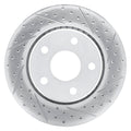 DFC 07-18 Jeep Wrangler Front Right Drilled & Slotted Geoperformance Rotor