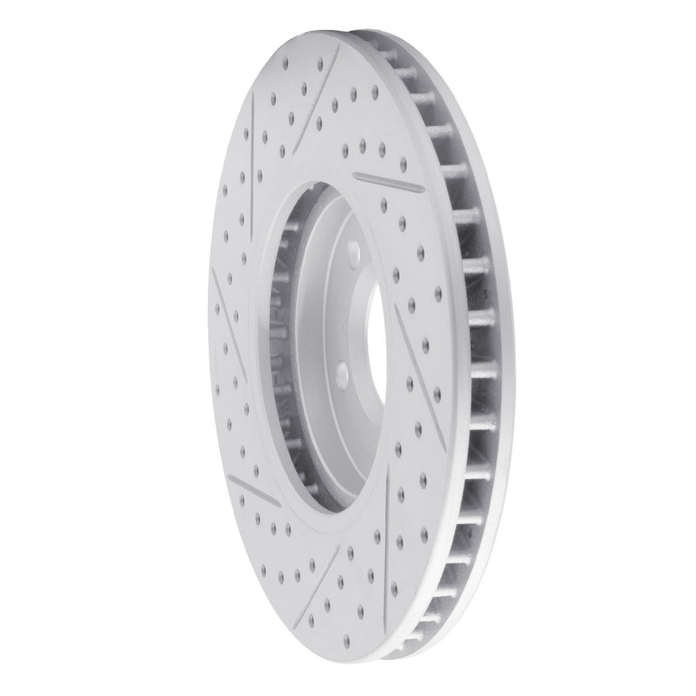 DFC 00-06 Ford Thunderbird Front Right Drilled & Slotted Geoperformance Rotor