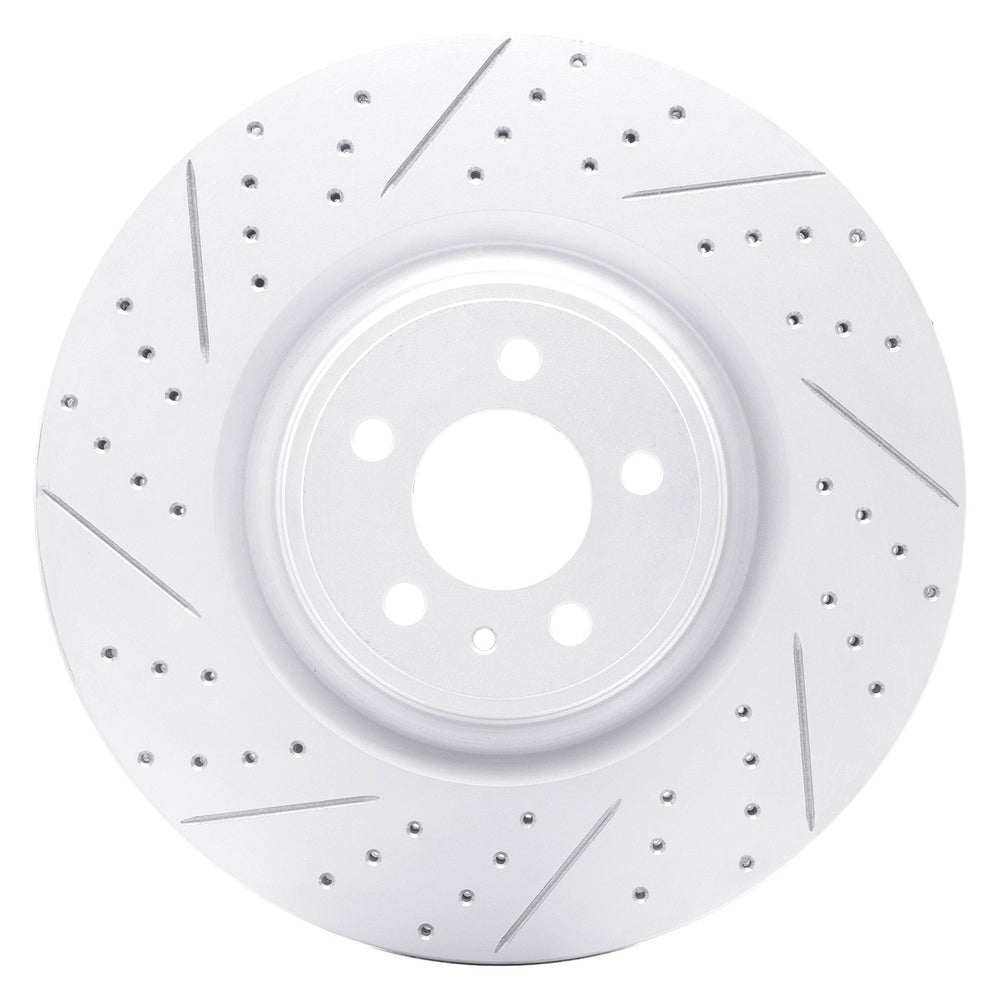 DFC 13-14 Ford Mustang Front Left Drilled & Slotted Geoperformance Rotor