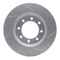 DFC 05-07 Ford F-350 Super Duty 2WD Front Left Drilled & Slotted Geoperformance Rotor
