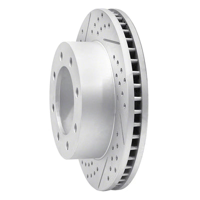 DFC 05-12 Ford F-350 Super Duty 2WD Front Left Drilled & Slotted Geoperformance Rotor