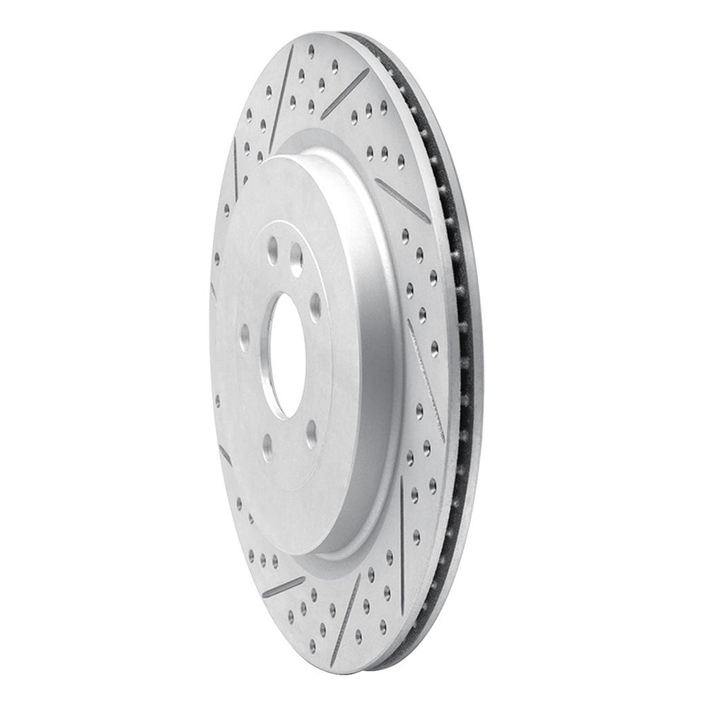 DFC 13-19 Ford Explorer Rear Left Drilled & Slotted Geoperformance Rotor