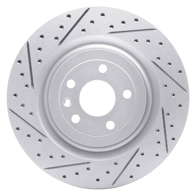 DFC 13-19 Ford Taurus Excl Sho Front Left Drilled & Slotted Geoperformance Rotor