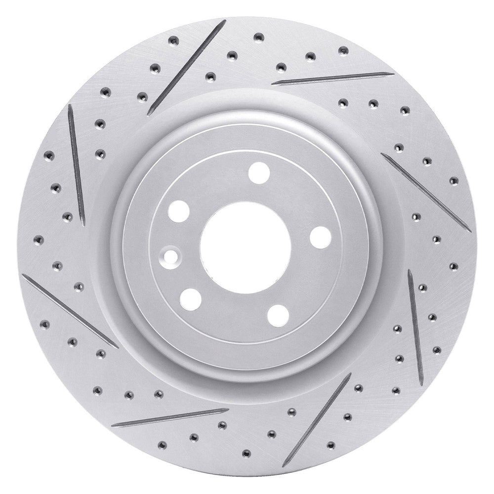 DFC 13-19 Ford Taurus Excl Sho Front Left Drilled & Slotted Geoperformance Rotor
