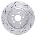 DFC 13-19 Ford Taurus Excl Sho Front Left Drilled & Slotted Geoperformance Rotor