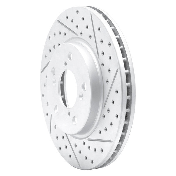 DFC 05-10 Honda Odyssey Front Right Drilled & Slotted Geoperformance Rotor