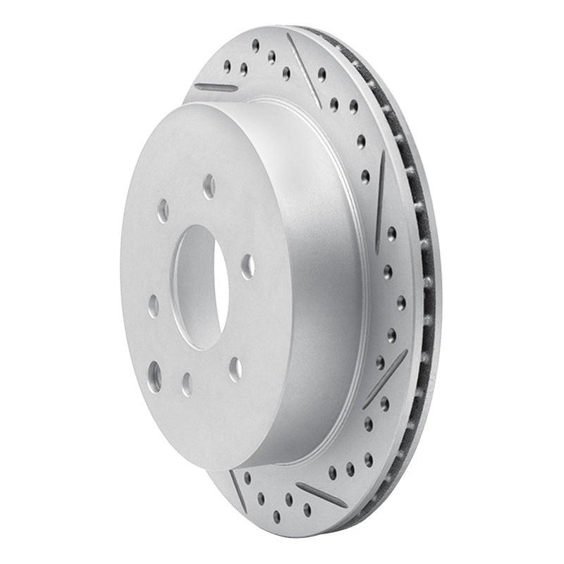 DFC 05-25 Nissan Frontier Rear Right Drilled & Slotted Geoperformance Rotor