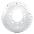 DFC 07-22 Lexus LX570 Rear Left Drilled & Slotted Geoperformance Rotor