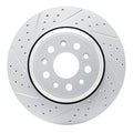 DFC 14-16 Maserati Ghibli Rear Left Drilled & Slotted Geoperformance Rotor