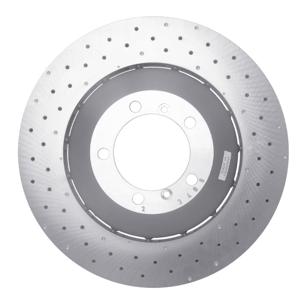 DFC 10-11 Porsche 911 Left Front Drilled Hi-Carbon Alloy Geomet Coated Rotor