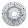 R1 01-03 Audi S8 Front Right Drilled & Slotted Geoperformance Rotor