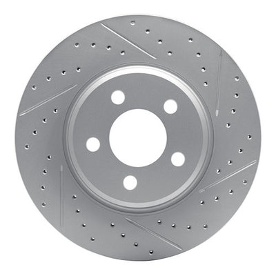 R1 07-15 Chevrolet Captiva Rear Right Drilled & Slotted Geoperformance Rotor