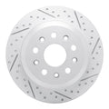 R1 18-25 Jeep Wrangler Rear Right Drilled & Slotted Geoperformance Rotor