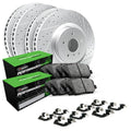 R1 94-04 Ford Mustang Front & Rear Drill/Slot Carbon Coated Rotor Set w/Perf Sport Pads