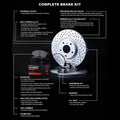 R1 19-25 Cadillac Escalade Front Drill/Slot Carbon Coated Rotor Set w/Off-Road/Tow Pads