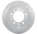 R1 07-22 Lexus LX570 Rear Left Drilled & Slotted Geoperformance Rotor