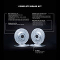 R1 19-24 Subaru Forester Front & Rear Drilled & Slotted Carbon Coated Brake Rotor Set
