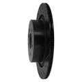 R1 07-15 Infiniti G35 Rear Right Drilled & Slotted Black Brake Rotor