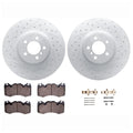DFC 10-12 Land Rover Range Rover Front Drill/Slot Geoperf Rotors Euro 5000 Ceramic Pads w/Hardware