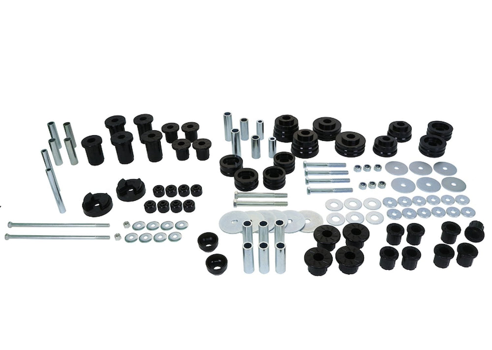 Essential Vehicle Kit 45 Bushings 12 Tubes 2 Spacers 8 Bolts 38 Washers 8 Nuts Grease Install Guide