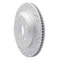 R1 98-02 Chevrolet Camaro Rear Left Drilled & Slotted Geoperformance Rotor