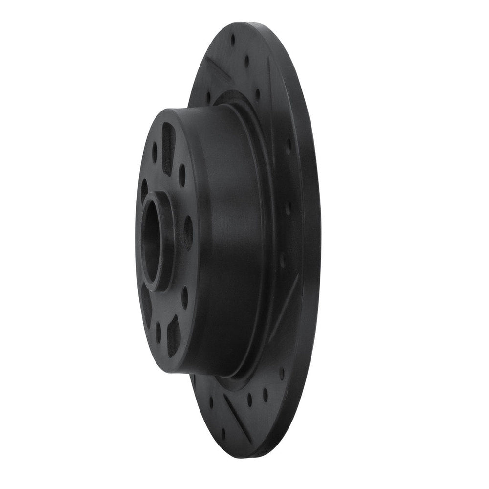 R1 88-92 Ford Probe Rear Right Drilled & Slotted Black Brake Rotor