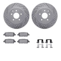R1 05-24 Infiniti G35 Rear Drill/Slot Carbon Coated Rotor Set w/Optimum Pads